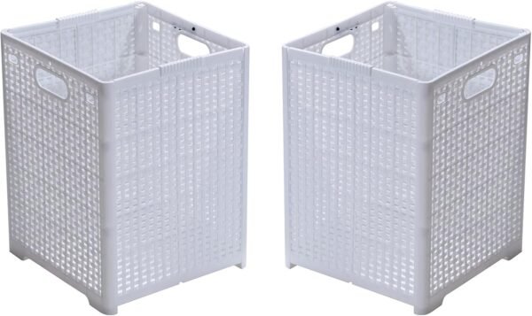 Collapsible Plastic Laundry Baskets Set of 2