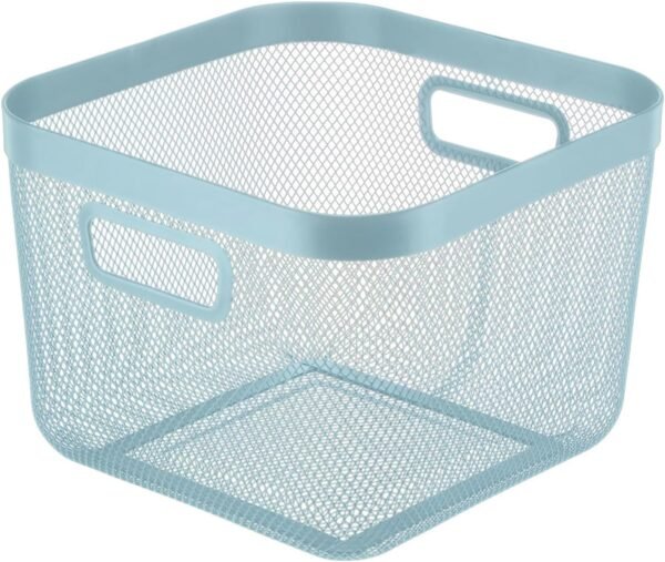 Blue Wire Storage Baskets with Handles