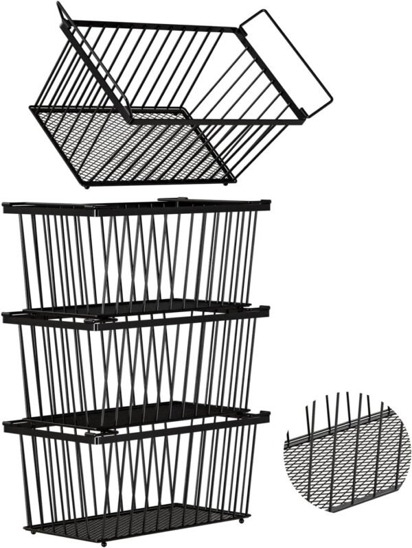 Freezer Storage Organizer Bins Set of 4