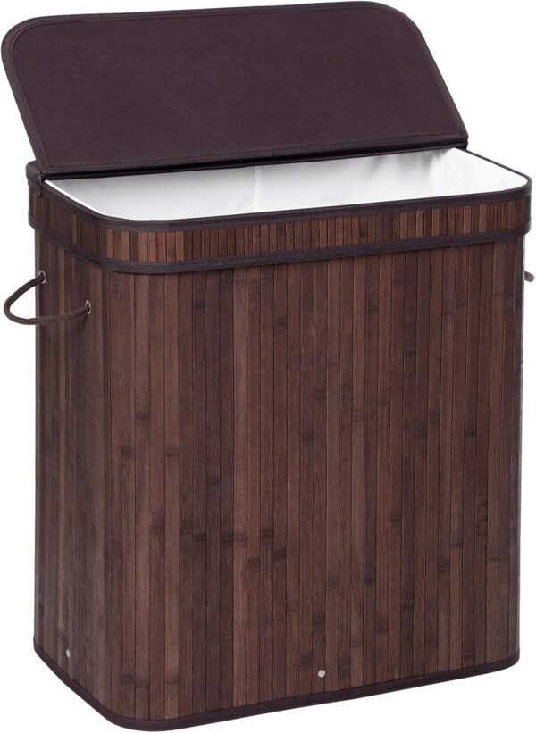 Bamboo Laundry Hamper with Lid and Handles