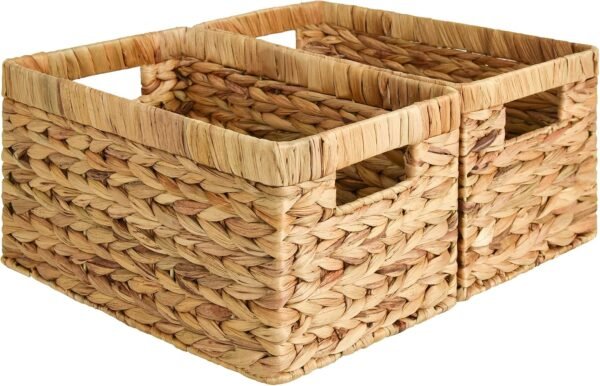 Woven Storage Baskets for Shelves Set of 2