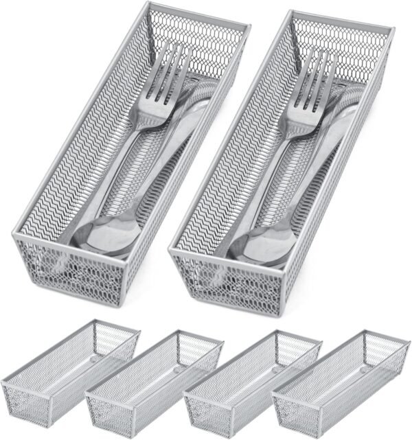 Silverware Drawer Organizer Trays Set of 6