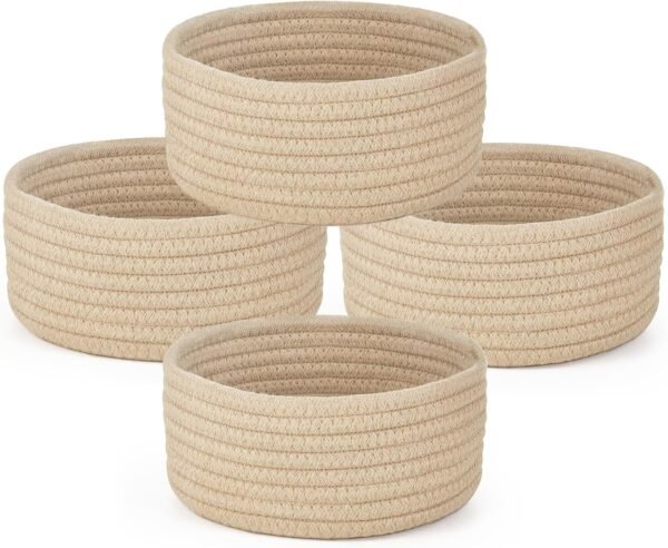 Mini Woven Storage Baskets Set of 4