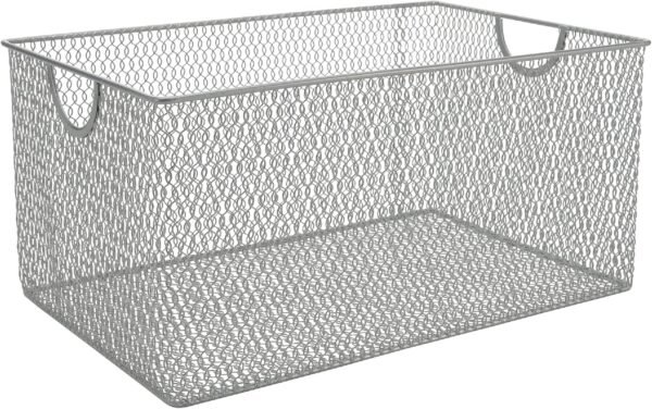 Open Wire Pantry Storage Basket for Shelves and Cabinets