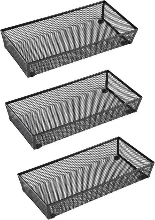Mesh Flatware Drawer Organizer Trays Set of 3