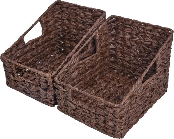 Waterproof Woven Storage Basket with Handles